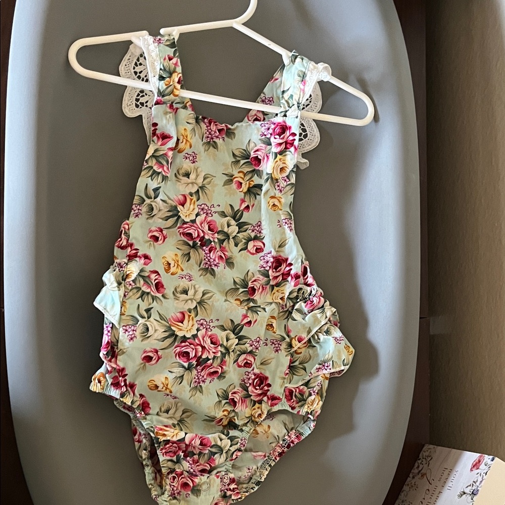Floral Ruffle Baby Swimsuit